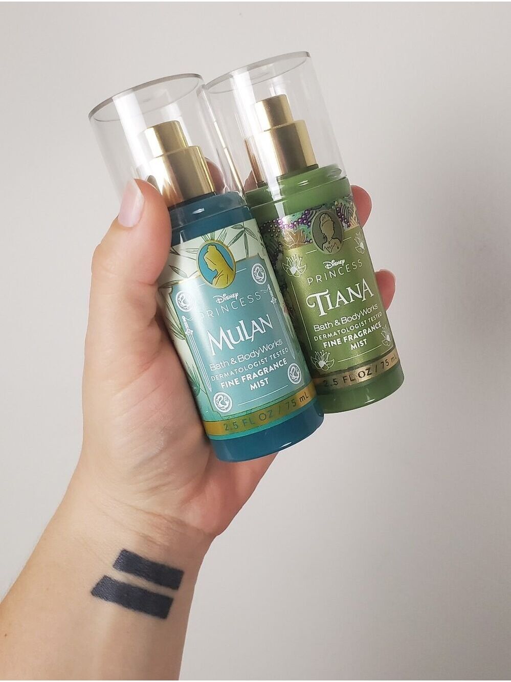 NEW Bath & Body Works 2.5oz Body Mists Disney Princess Tiana & Mulan Set